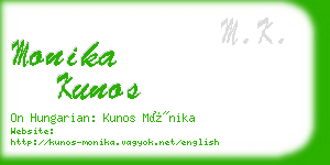 monika kunos business card